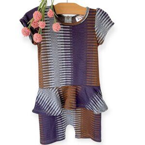 Dot Dot Smile Girls Geometric Skirted Romper